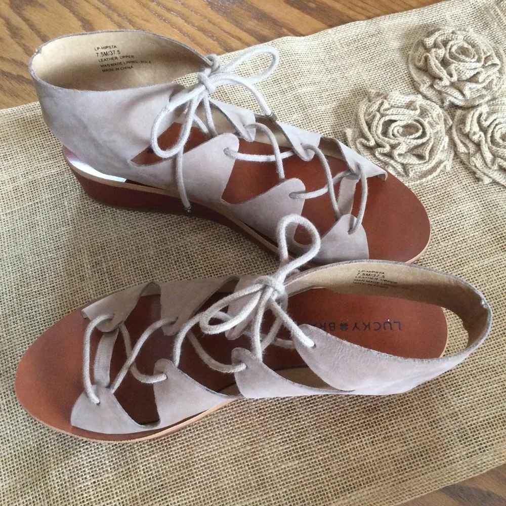 Lucky Brand LP-Hipsta Gladiator Sandals, Sz 7.5